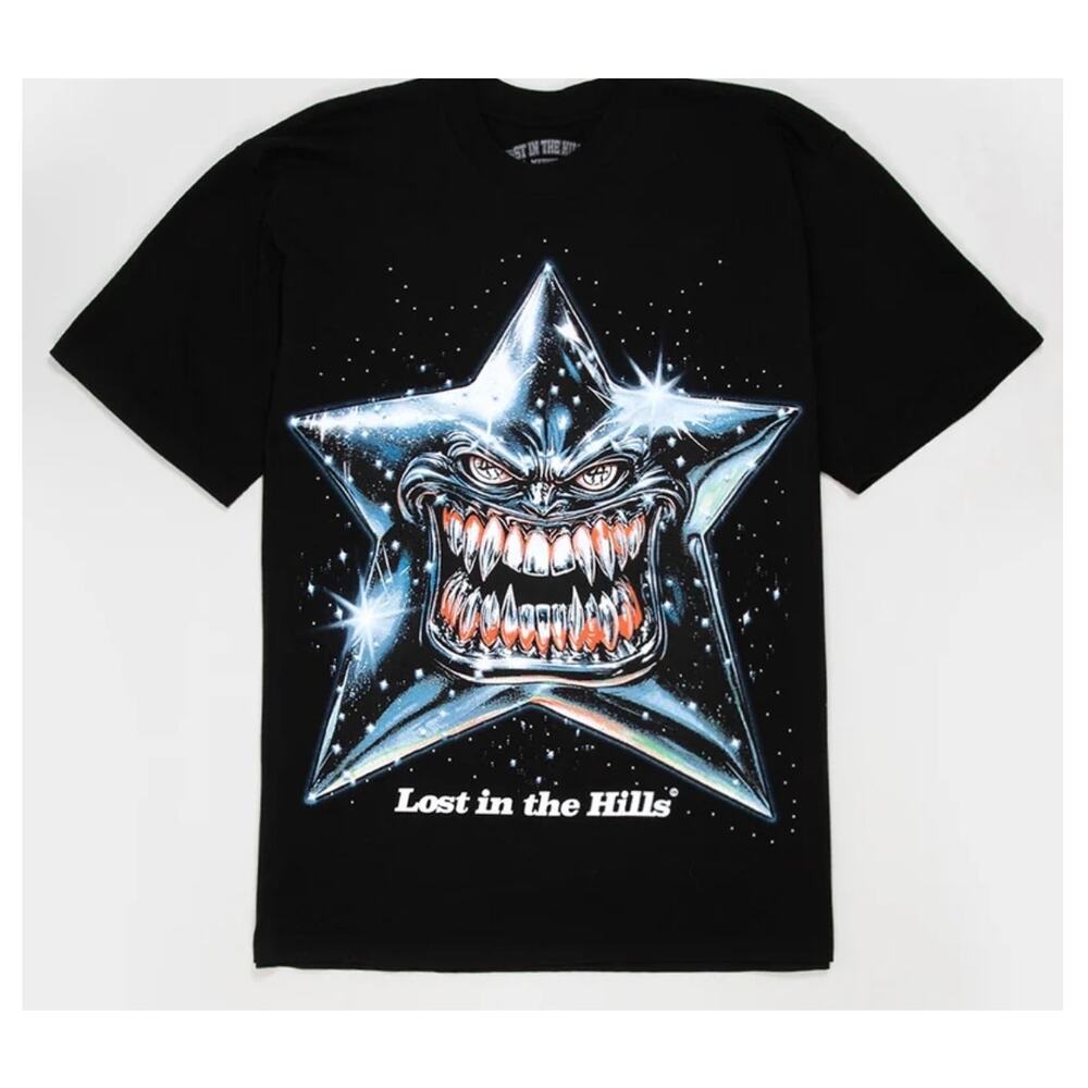 Lost Hills Starface Black Rhinestone T-Shirt. Size S